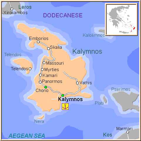 Kalymnos map
