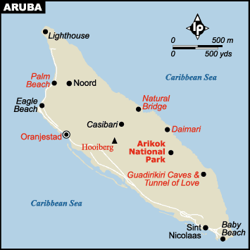 Aruba map