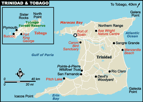 Trinidad & Tobago map