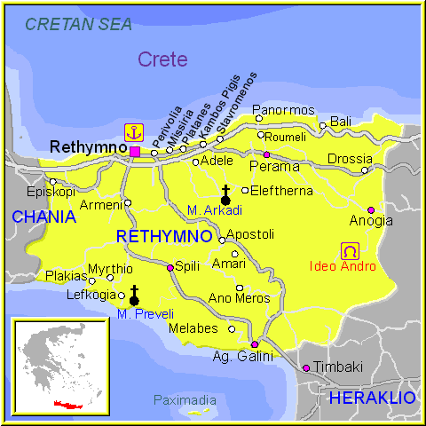 Rethymnon map